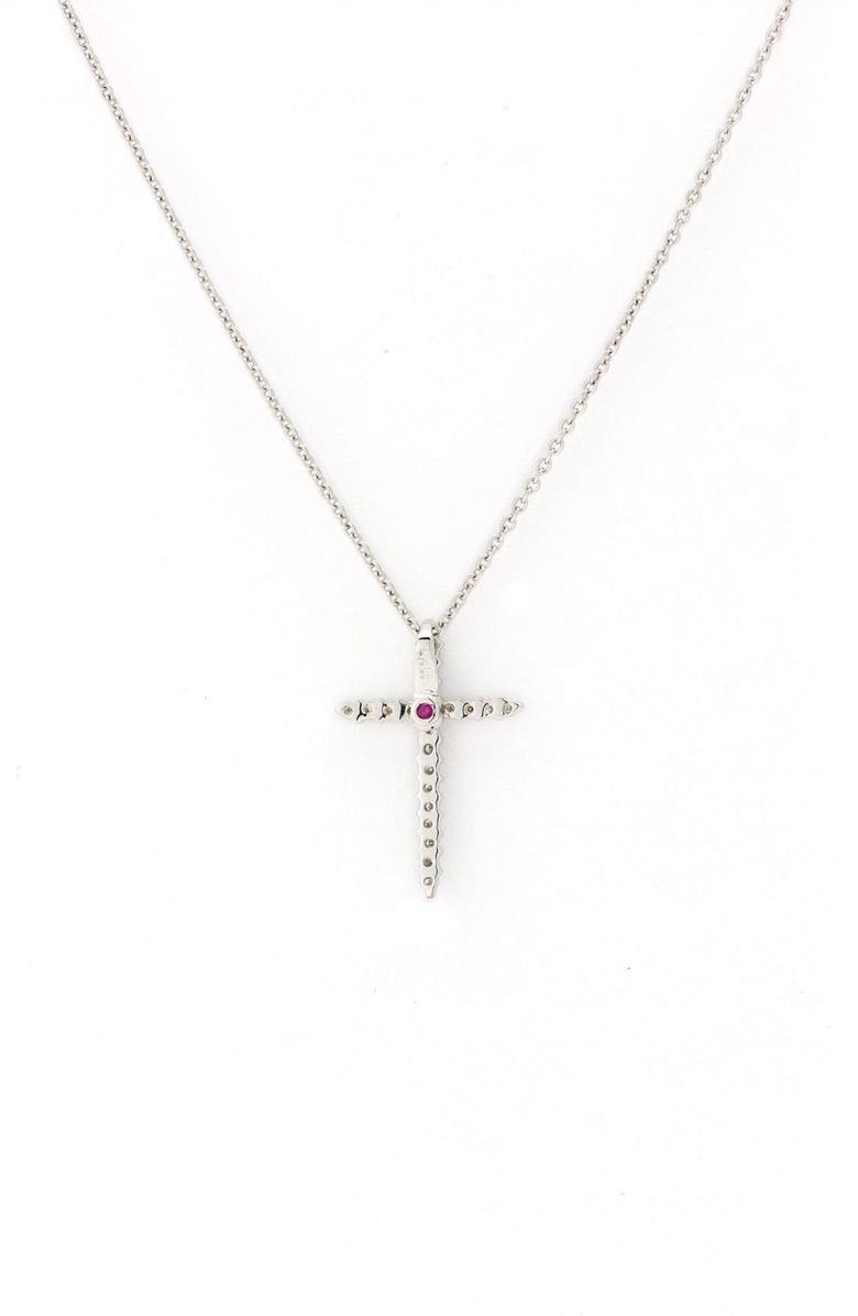 Roberto Coin Diamond Cross Pendant Necklace, Alternate, color, 