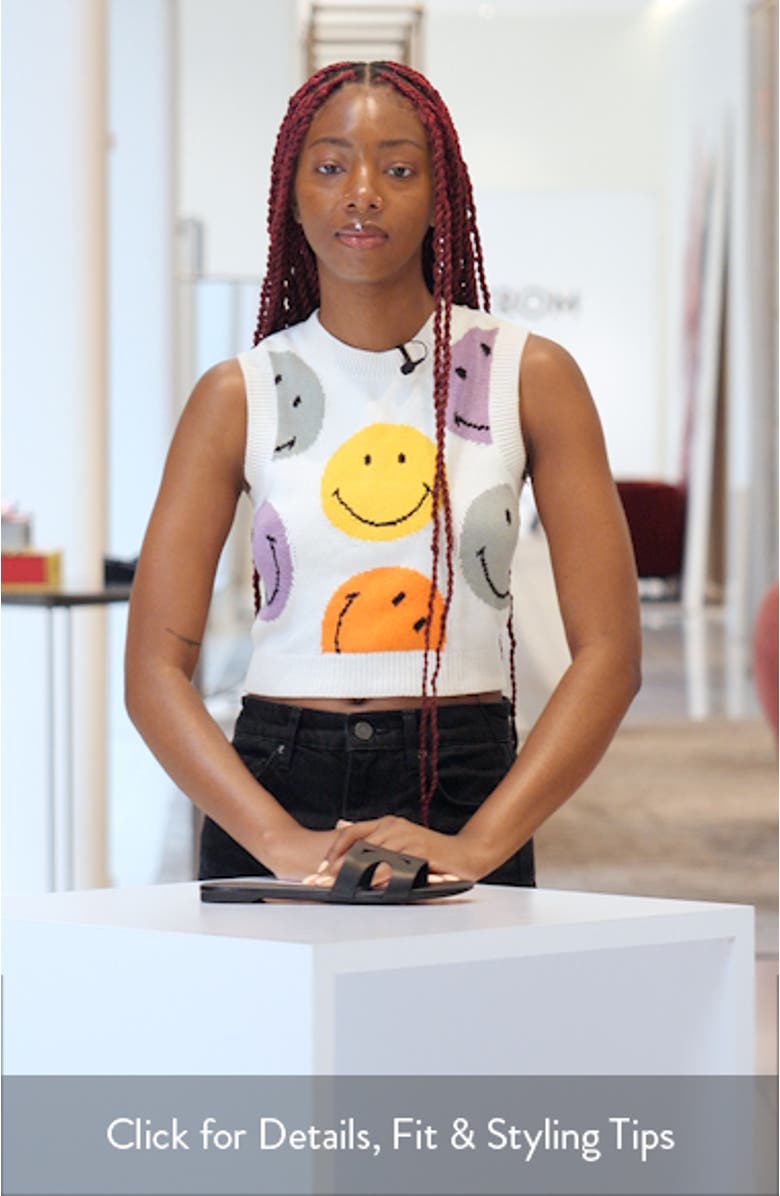 duo smooth leather slide sandal, sales video thumbnail