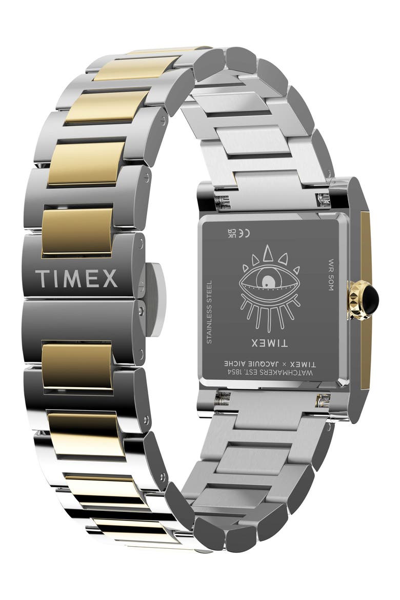 x Jacquie Aiche Tank Bracelet Watch, 24mm x 35mm, Alternate, color, TWO-TONE