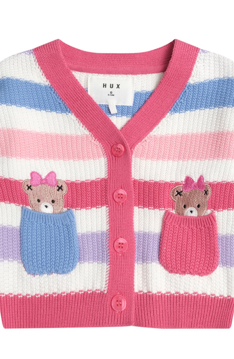 Huxbaby Peekaboo Huxette Knit Cardi, Alternate, color, Multi