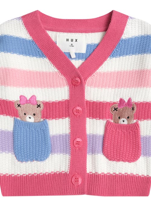 Huxbaby Peekaboo Huxette Knit Cardi In Multi