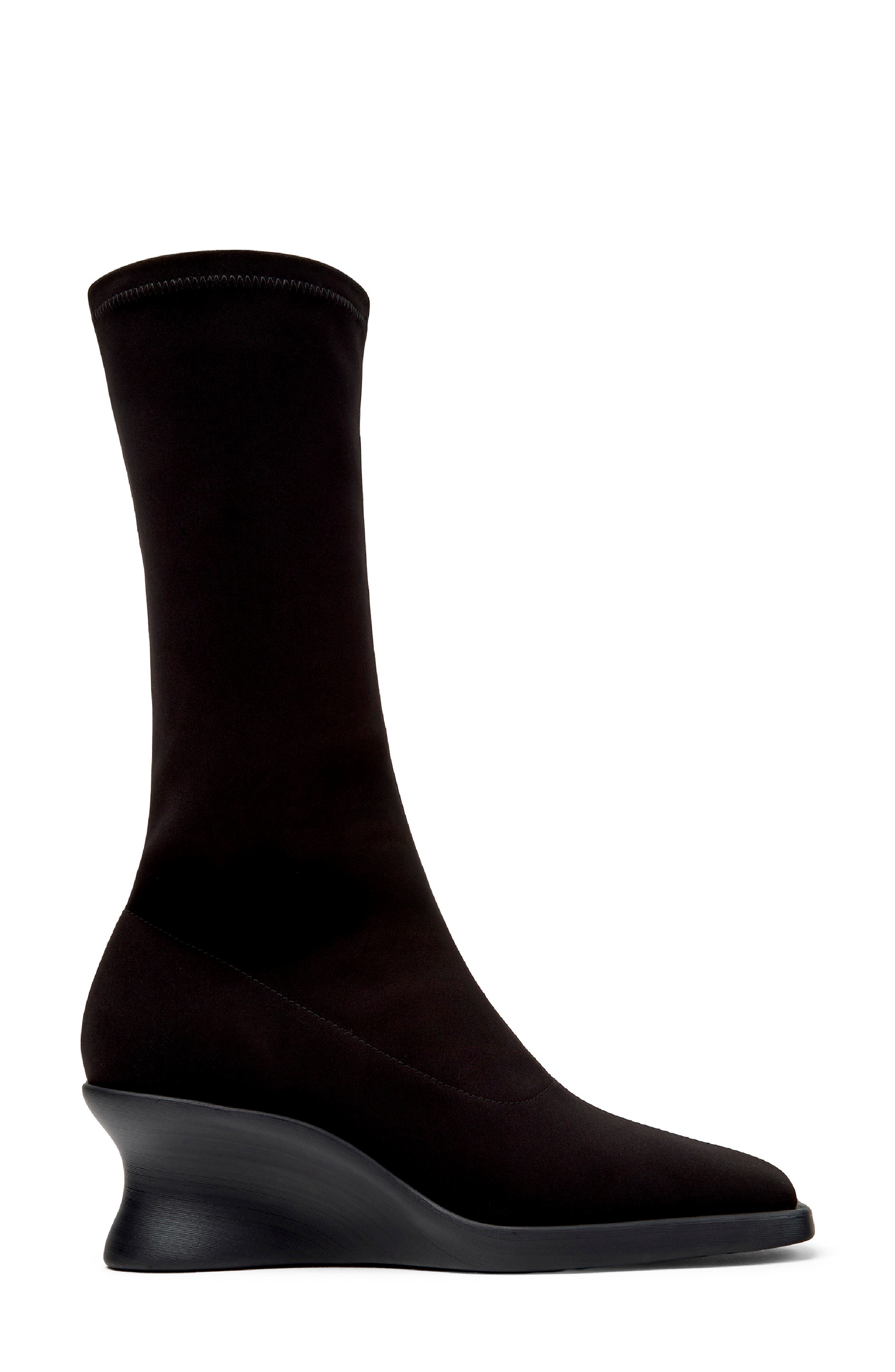 Louise Textile High Boot, Alternate, color, BLACK