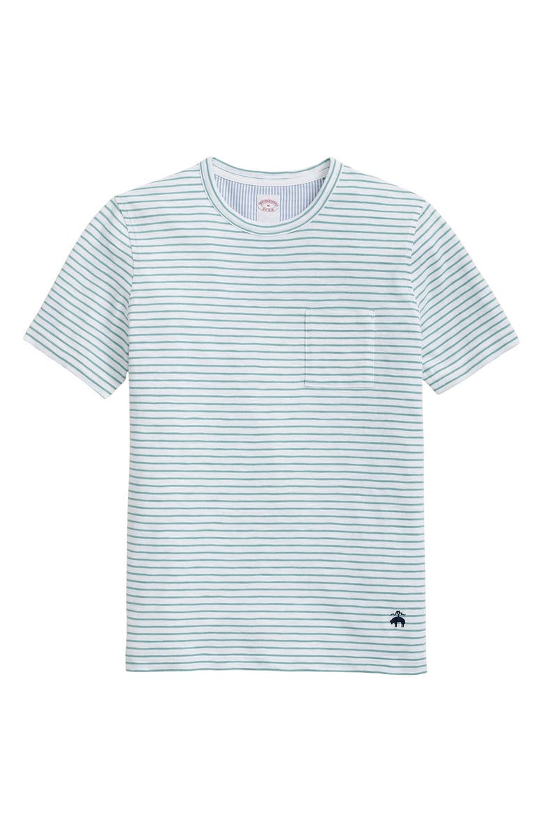 Brooks Brothers Slub Stripe Cotton T-Shirt, Main, color, 
