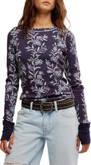 Free People Pretty Little Thermal Stitch Top