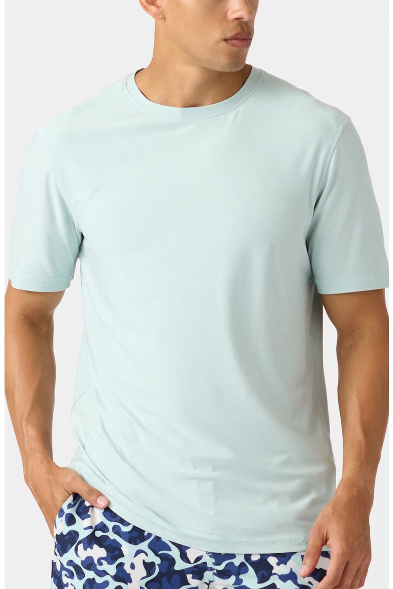 Aire Performance T-Shirt, Main, color, CLOUD BLUE HEATHER