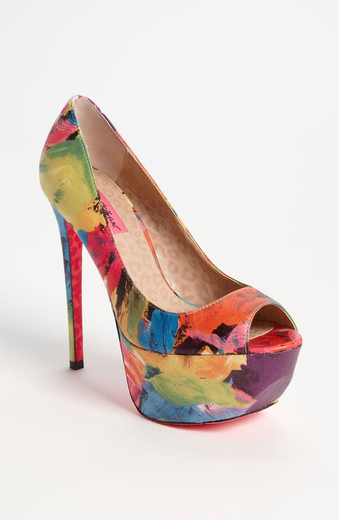 'Bridgitt' Pump, Main, color, FLORAL MULTI