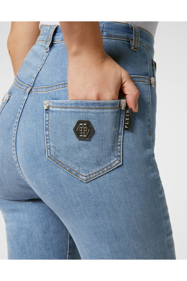 Super High Waist Jegging Skull Women, Alternate, color, lightblue