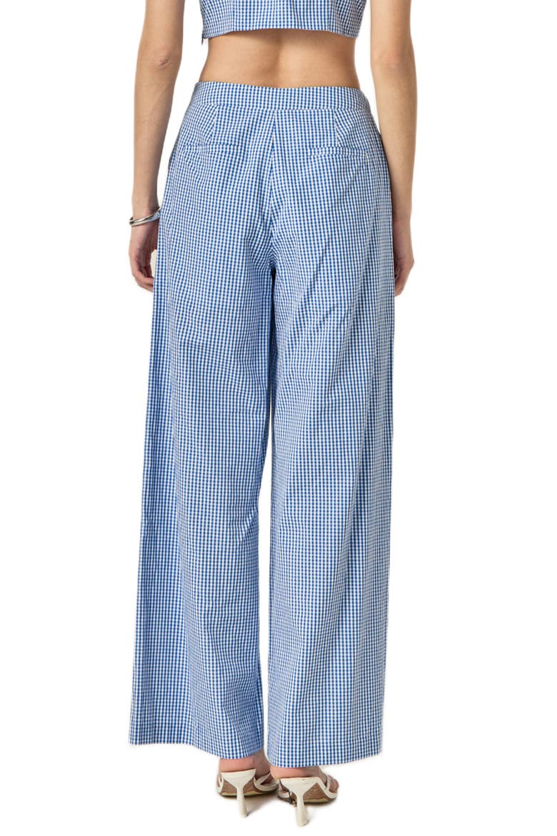 Check Wide Leg Pants, Alternate, color, BLUE