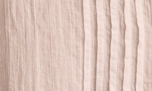 Lucky Brand Pintuck Detail Tonal Stripe Cotton Button-up Shirt In Bright White