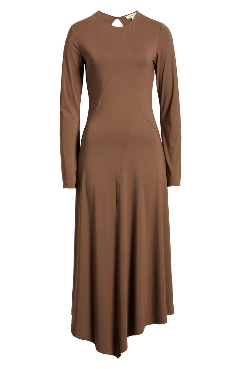 Du Paradis Keyhole Long Sleeve Asymmetric HemDress, Alternate, color,