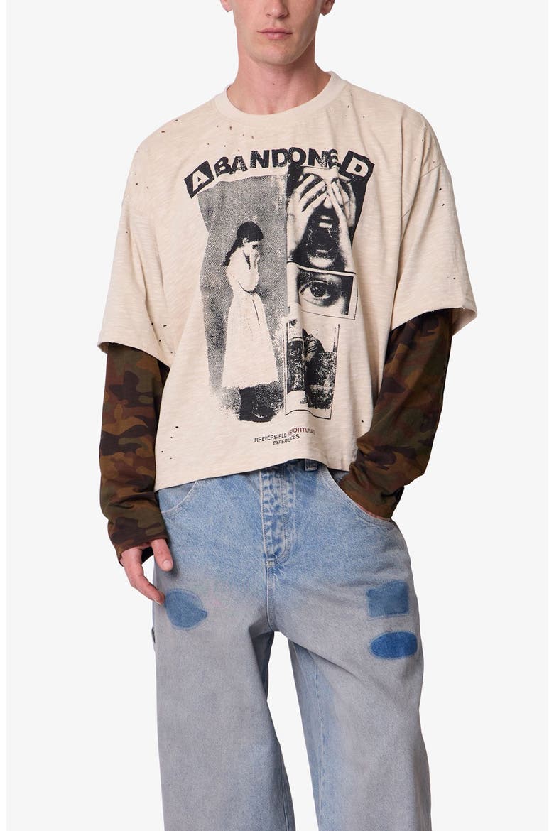 Abandoned Graphic Layered Long-Sleeve T-Shirt, Alternate, color, OFF WHITE/ CAMO