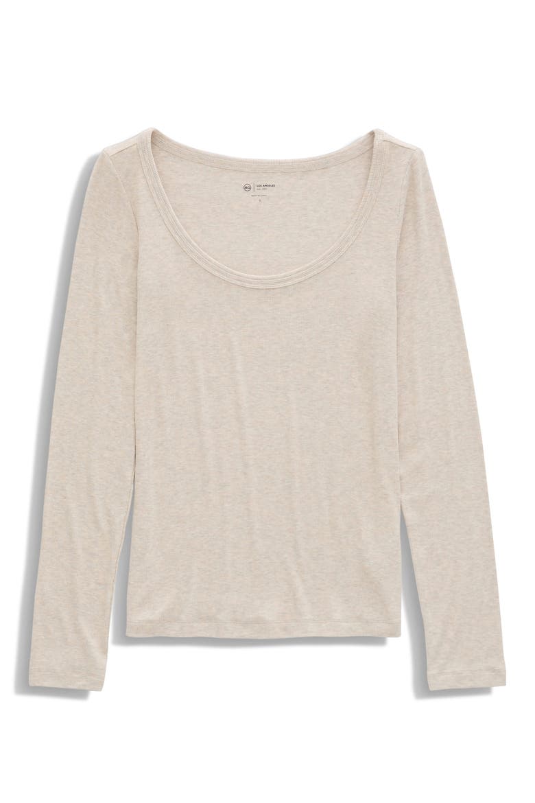 Giah Top, Alternate, color, HEATHER OATMILK