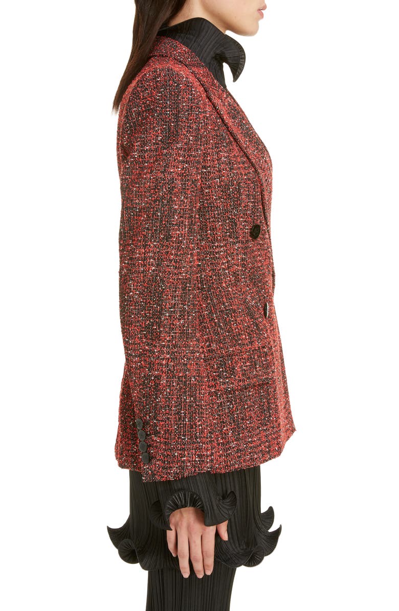 Givenchy Double Breasted Tweed Jacket, Alternate, color, 