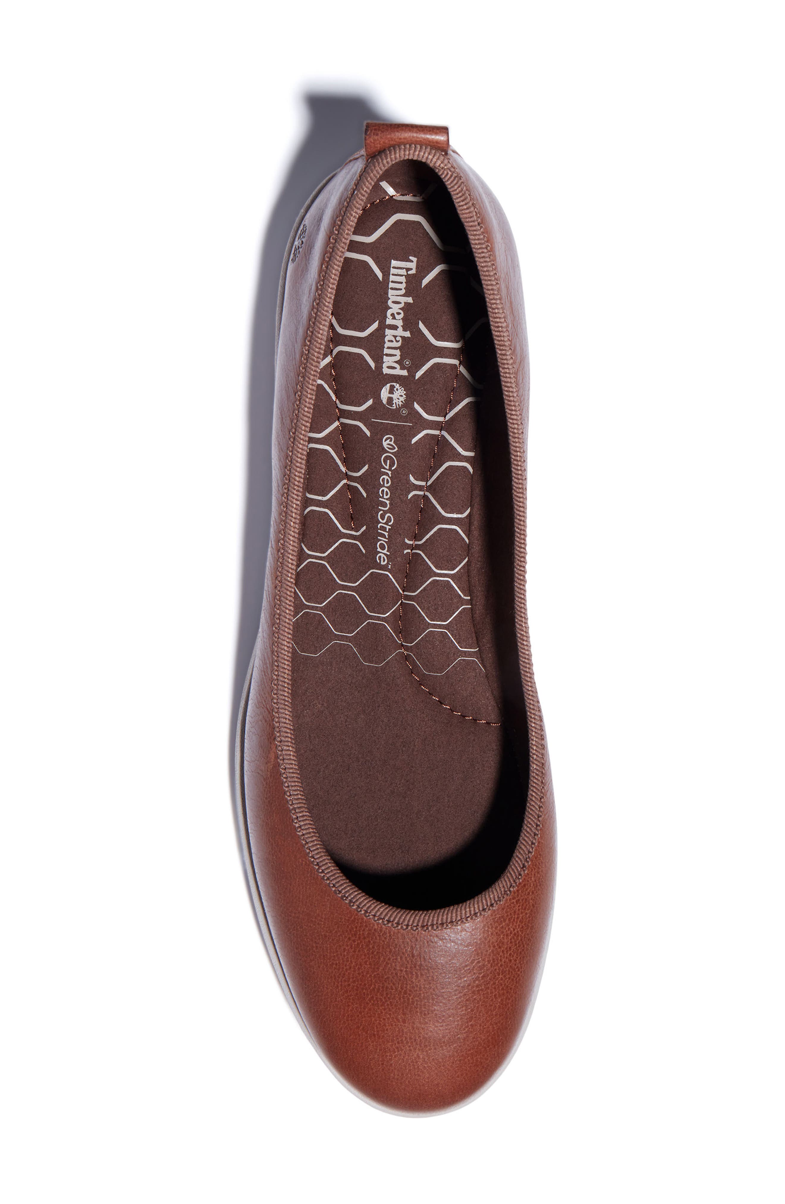 Bradstreet Ultra Ballerina Flat, Alternate, color, MEDIUM BROWN FULL GRAIN