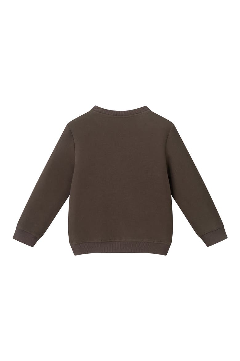 Kids' Truck Appliqué Cotton Blend Sweatshirt, Alternate, color, GREY TRUCKS