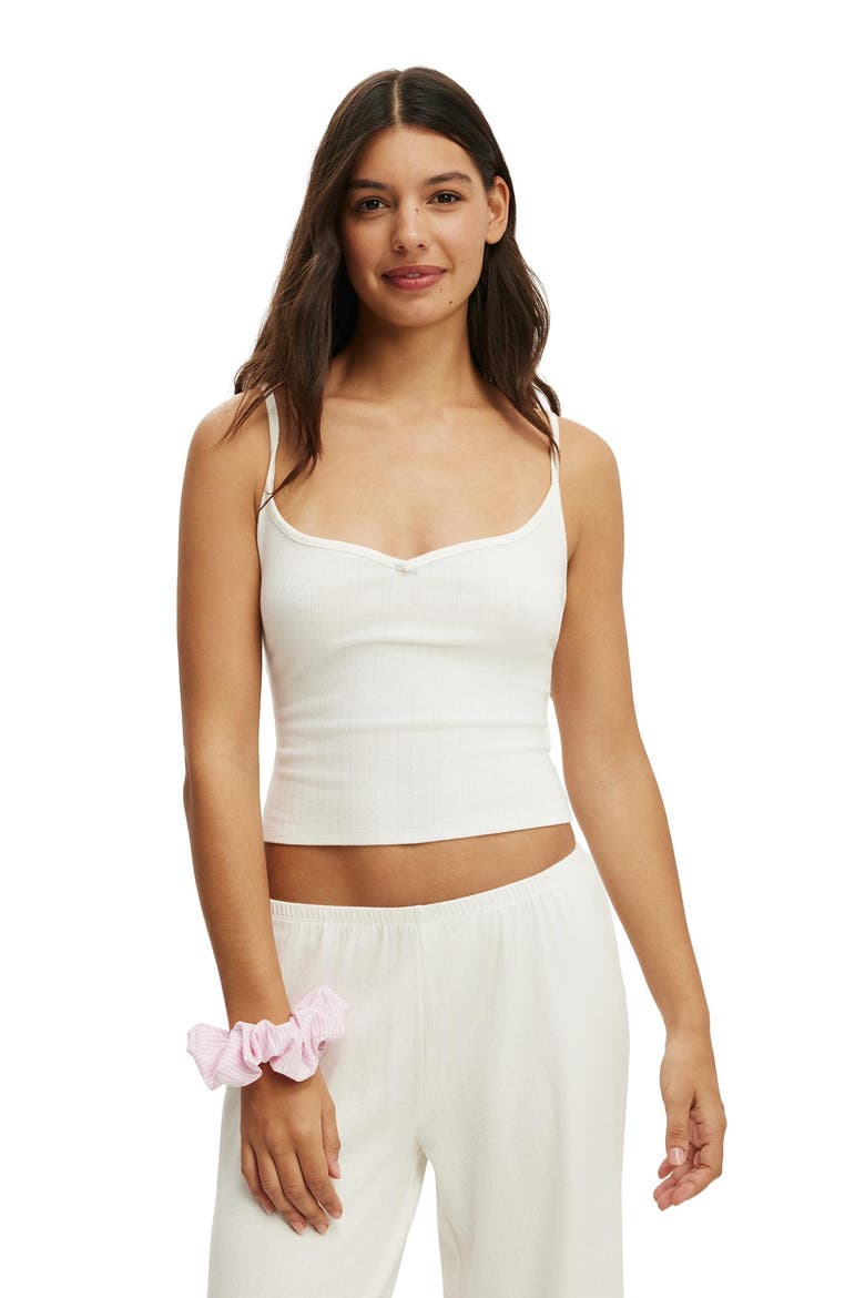 Women's Dreamy Soft Pointelle Cami, Main, color, Coconut Milk