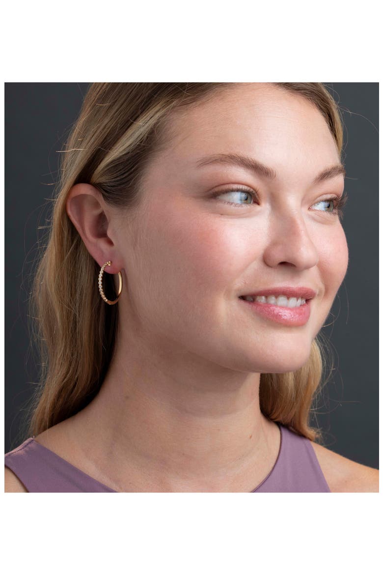 Monaco Diamond Hoop Earrings (Nordstrom Exclusive), Alternate, color, 18K YELLOW GOLD