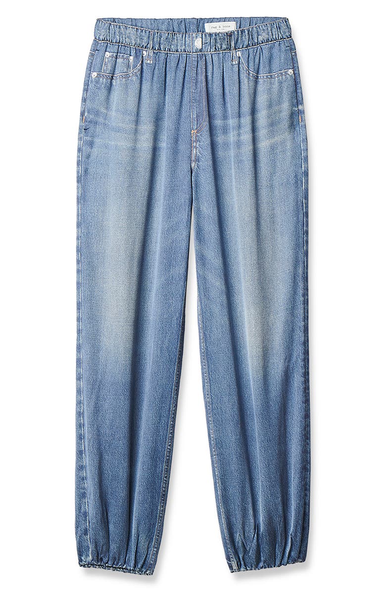 rag & bone rb Miramar Satin Pull-On Bubble Pants, Alternate, color, Jasper