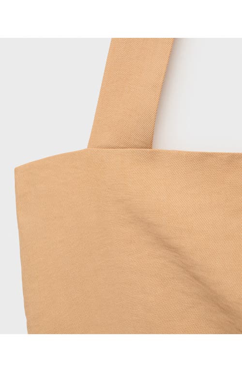 Mango Gathered Halter Top In Neutral