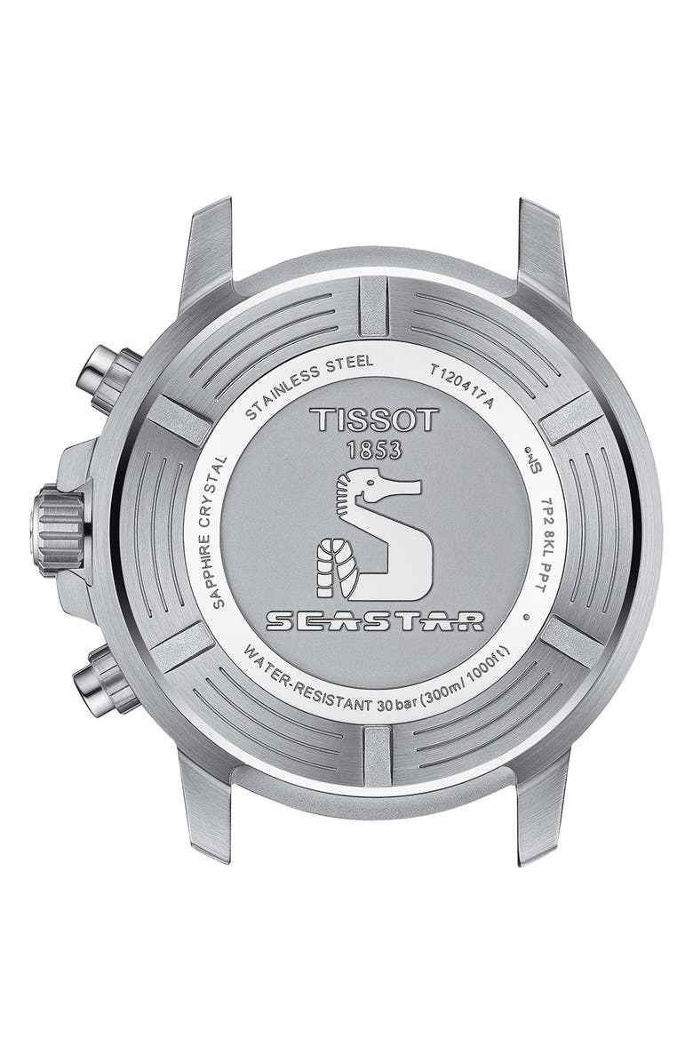 Tissot Seastar 1000 Chronograph Bracelet Watch, 45.5mm, Alternate, color, Cool Grey