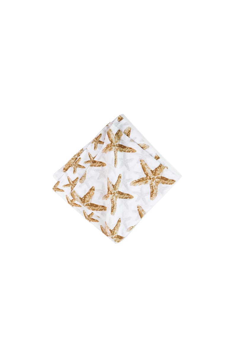 C&F Home Sandbridge Stars Napkin Set of 6, Main, color, White