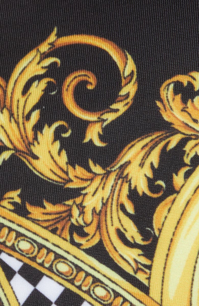 Versace Medusa Print Triangle Bikini Top, Alternate, color,