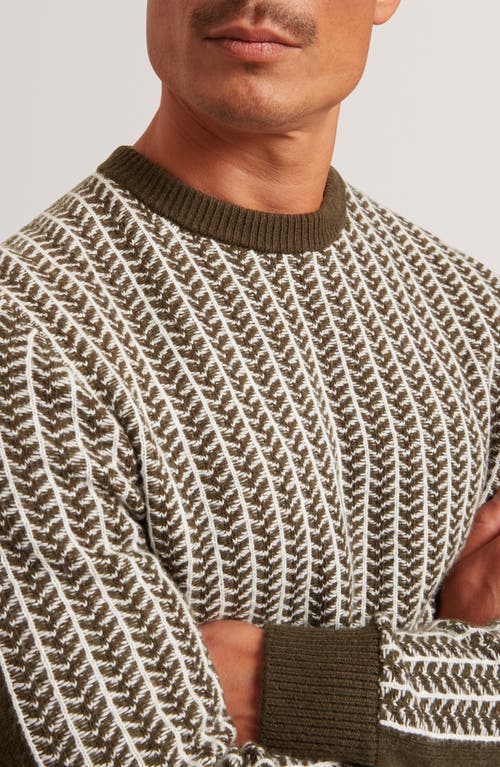 Ted Baker Frankez Textured Herringbone Sweater In Brown