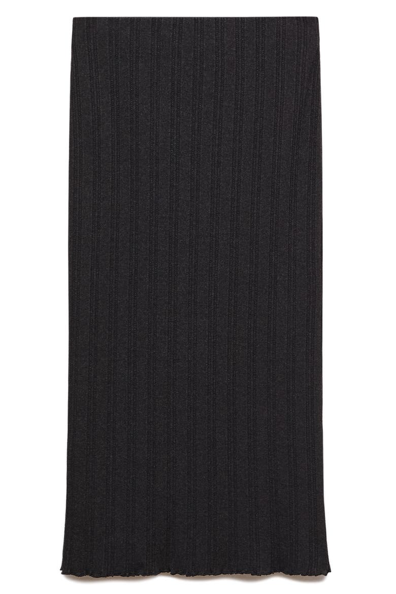 Rib Midi Sweater Skirt, Alternate, color, CHARCOAL