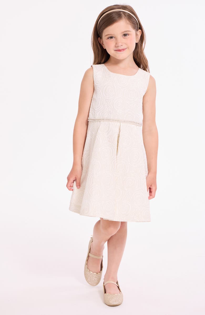 Iris & Ivy Kids' Sparkle Knit Party Dress & Cardigan Set, Alternate, color, Gold