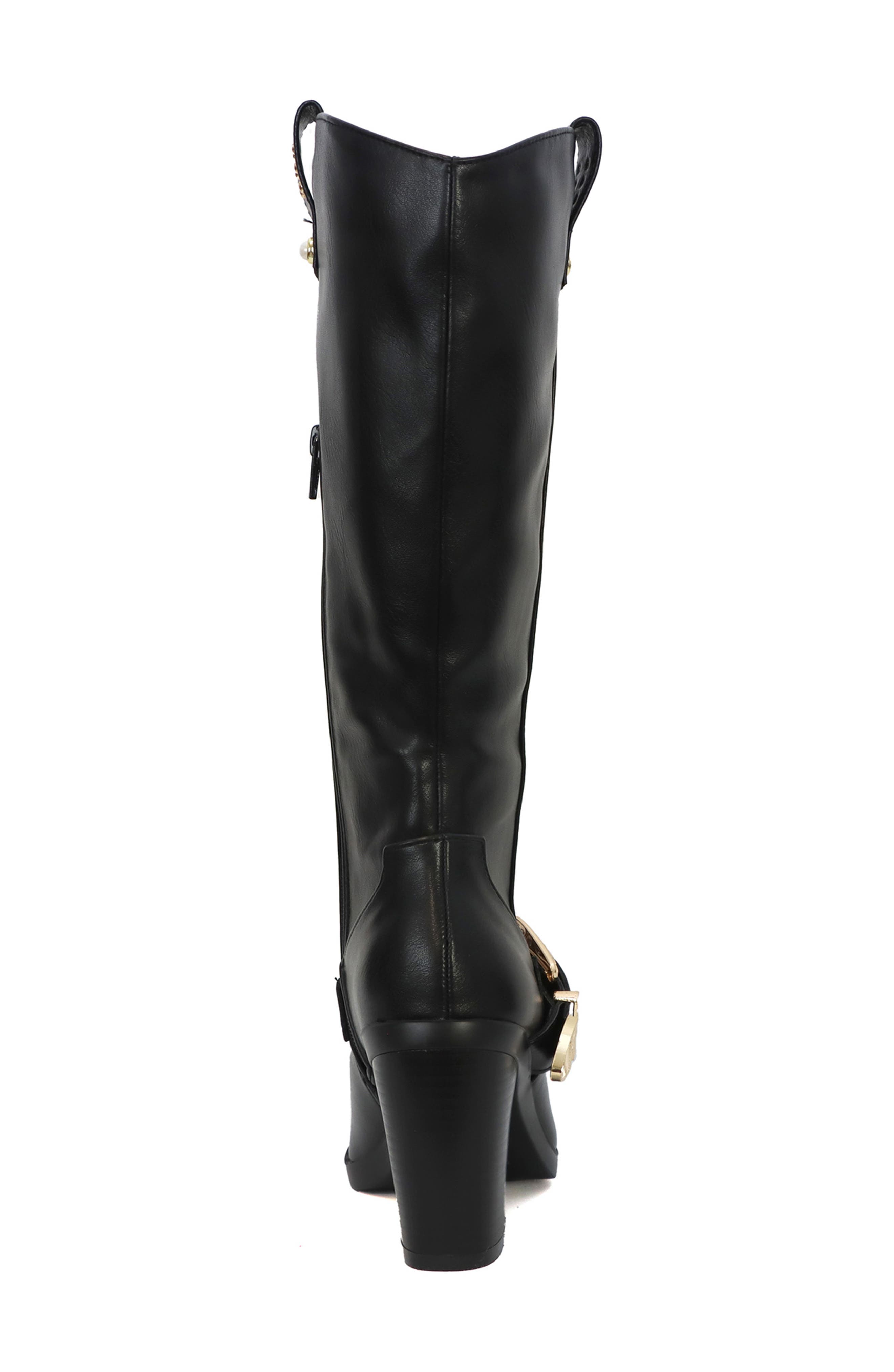 YOKI Muriel Buckle Western Boot, Alternate, color, Black