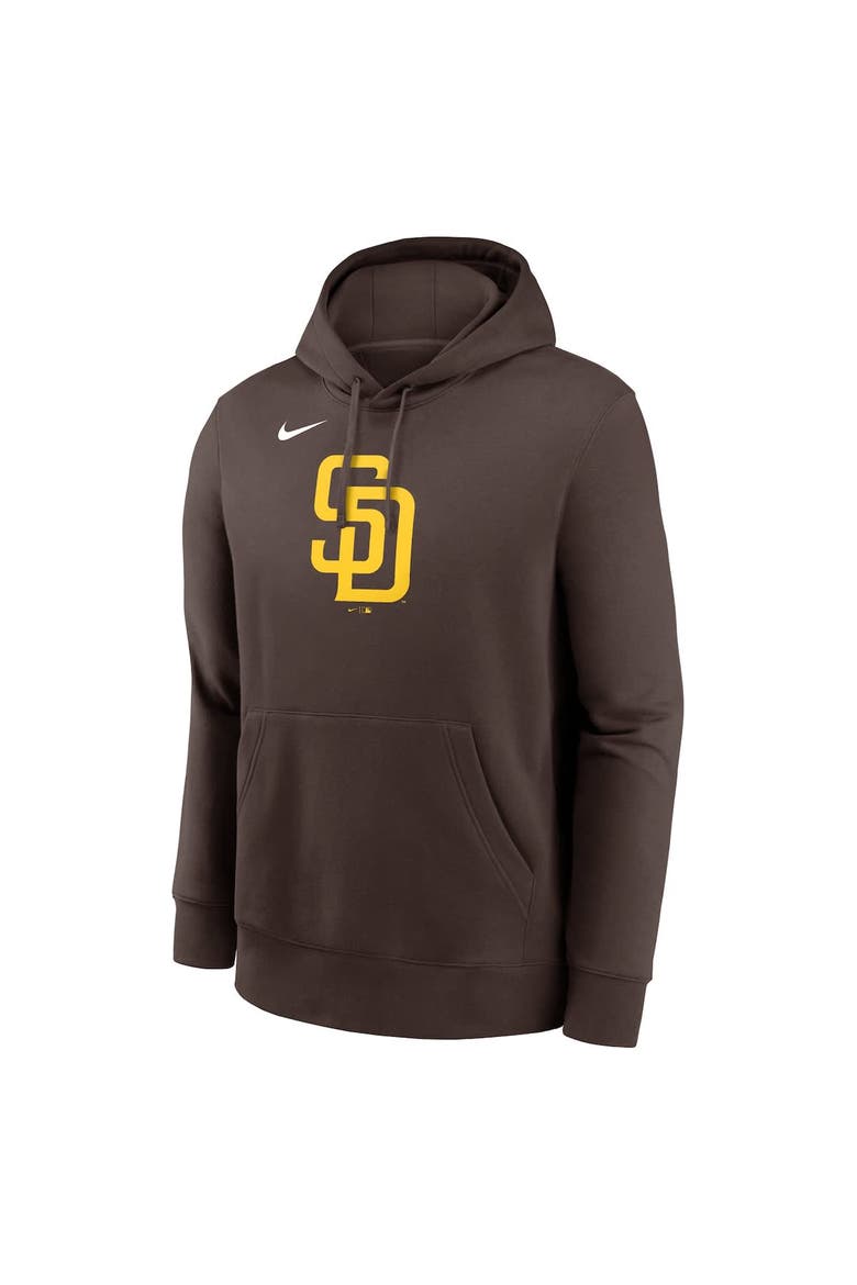 Men's Nike Brown San Diego Padres Logo Club Fleece Pullover Hoodie, Alternate, color, Brown