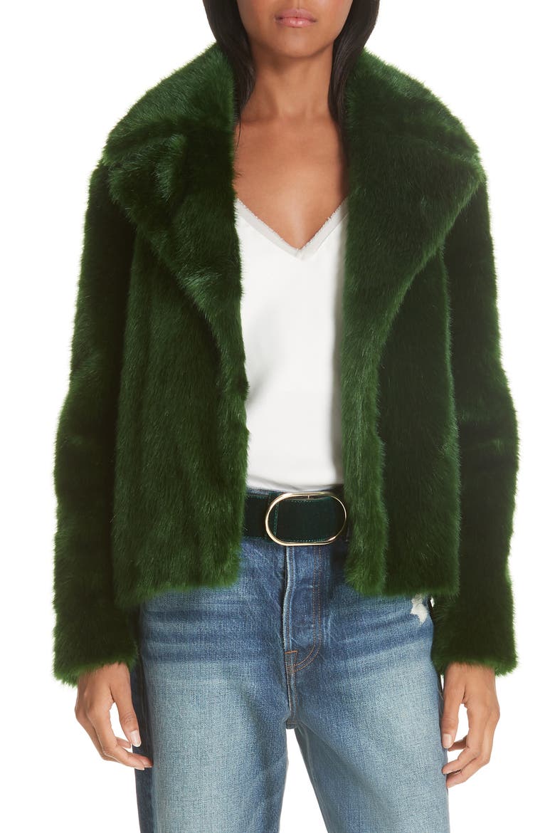 Faux Fur Coat, Main, color, EDEN