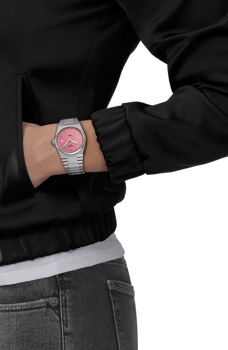 Tissot PRX Bracelet Watch, 35mm, Alternate, color, Pink