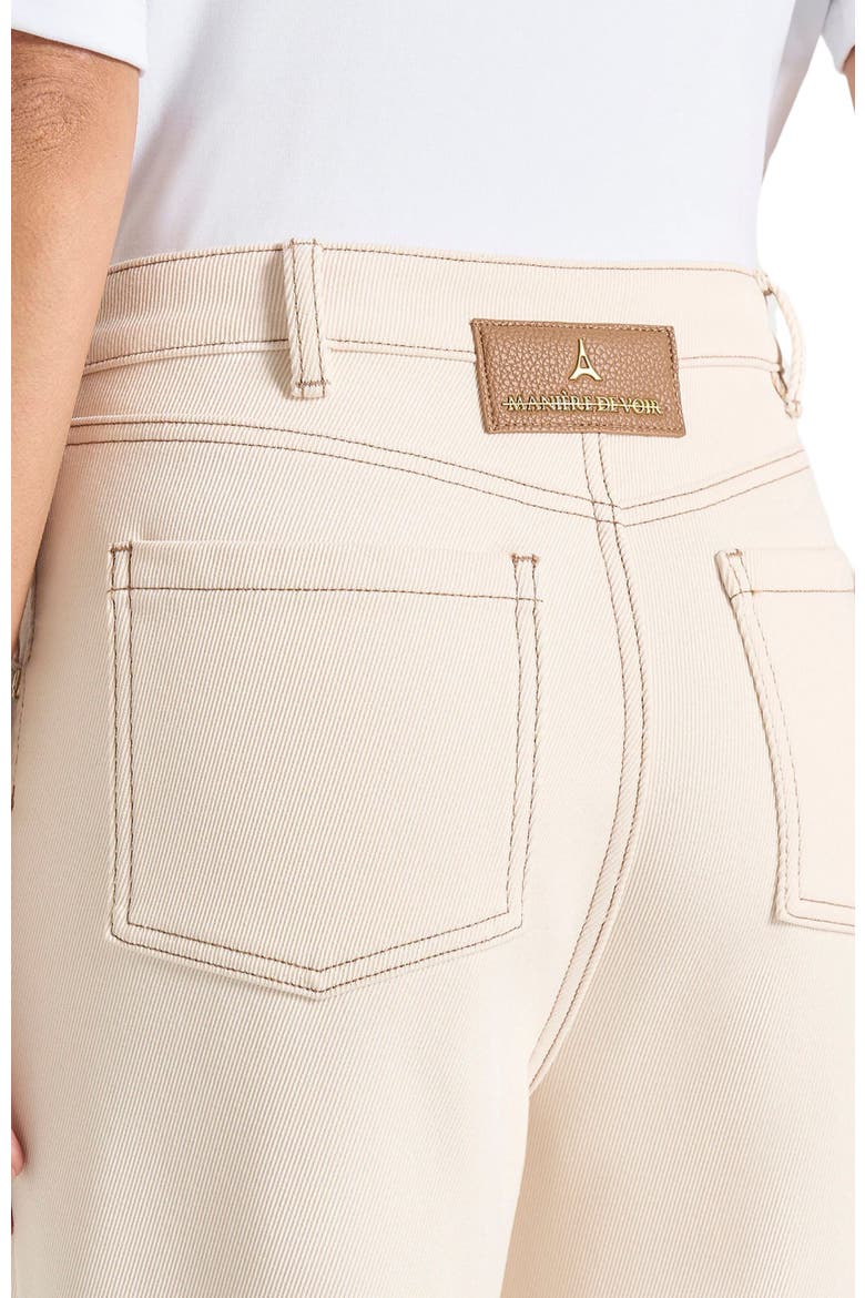 Astrid Wrapover Wide Leg Jeans, Alternate, color, Cream