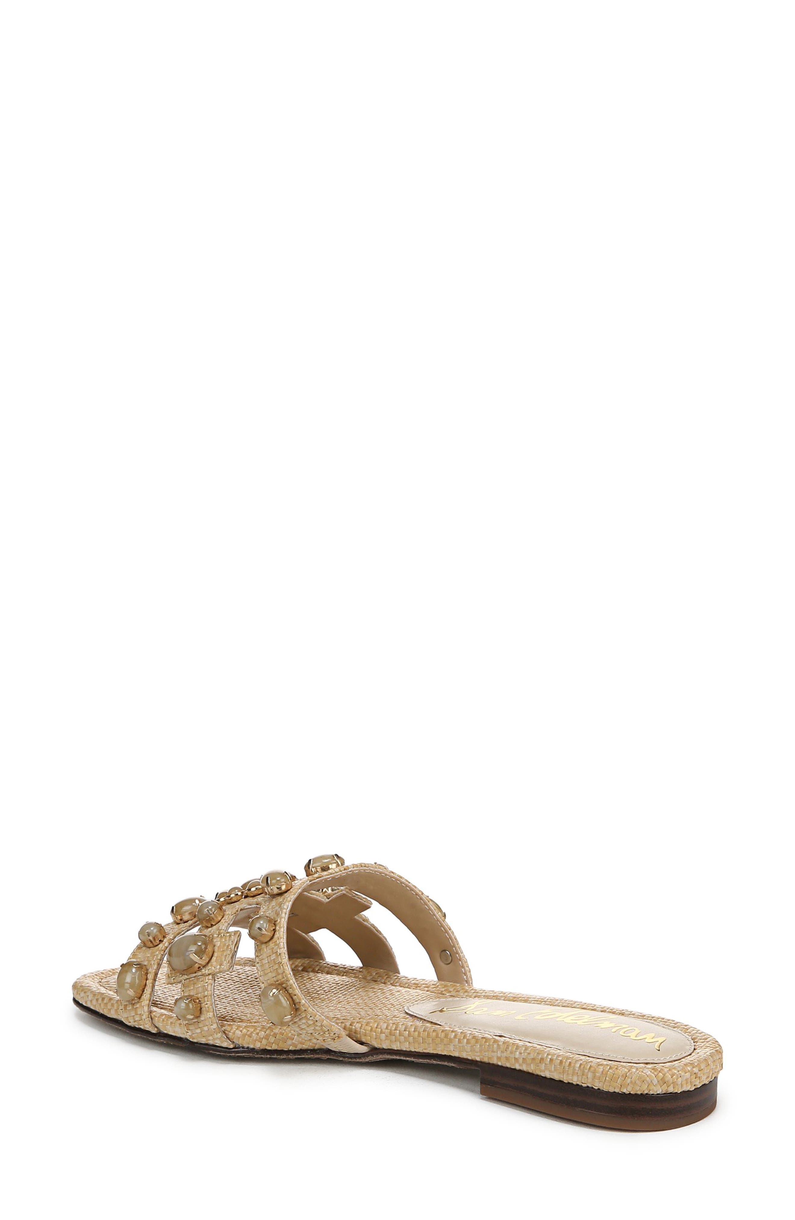 Sam Edelman Bay Ray Slide Sandal, Alternate, color, Bleached Beechwood