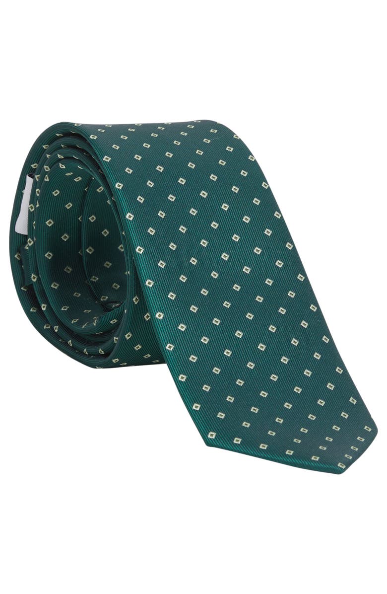 Little English Kids' Neck Tie, Alternate, color, Hunter Green Geo