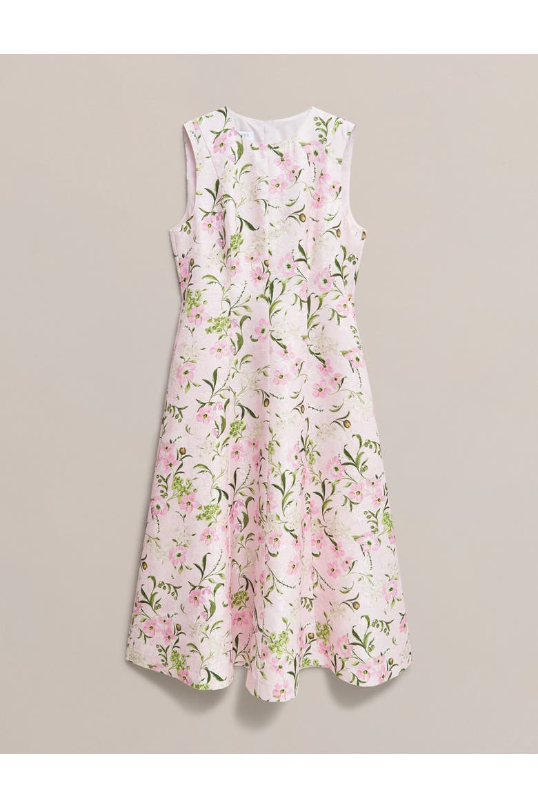 Lana Midi Dress, Alternate, color, Pale Pink Multi