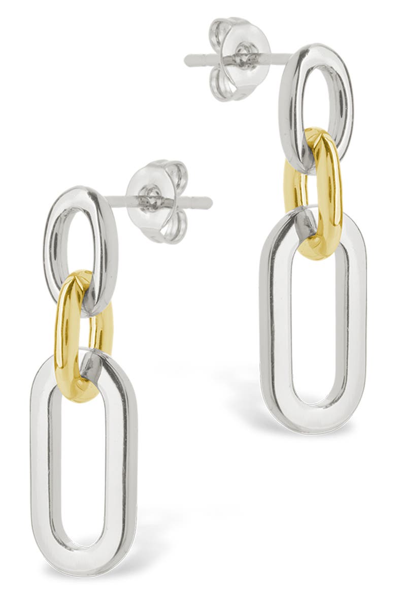 Amelie Dualtone Link Drop Earrings, Alternate, color, DUALTONE