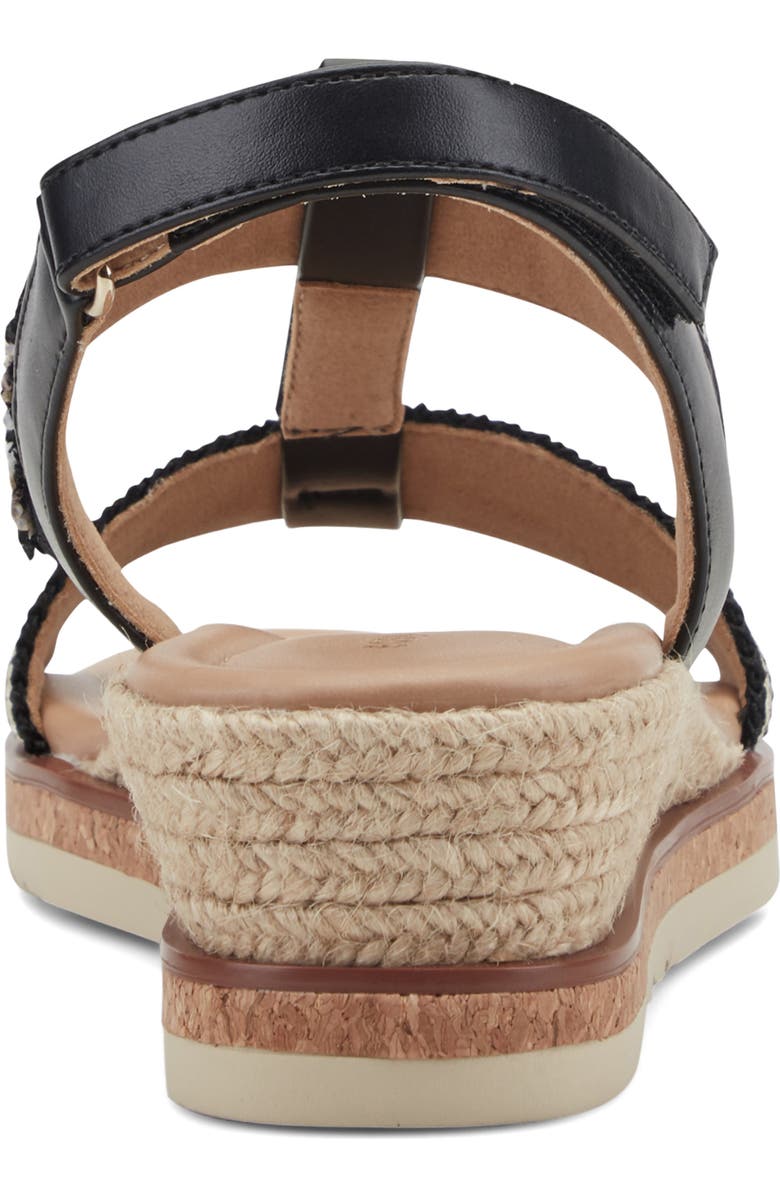 Easy Spirit Selene Wedge Sandal, Alternate, color, Black