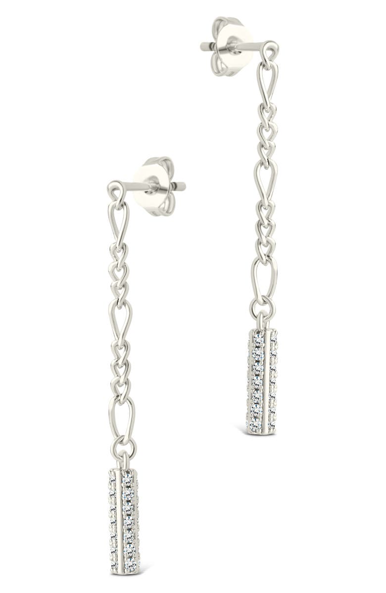 Sterling Forever Audlyn Chain Drop Earrings, Alternate, color, Silver