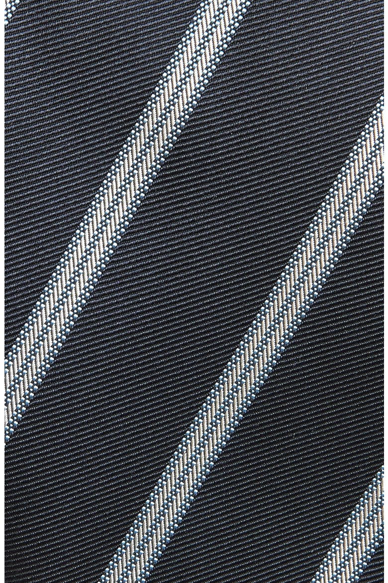 Stripe Silk Blend Tie, Alternate, color, DARK NAVY