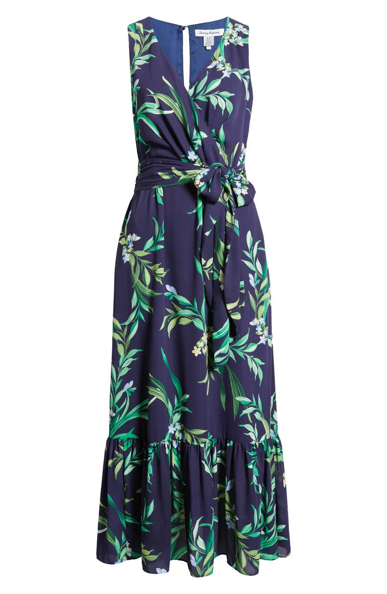 Tommy Bahama Floral Glow Tie Front Maxi Dress, Alternate, color,