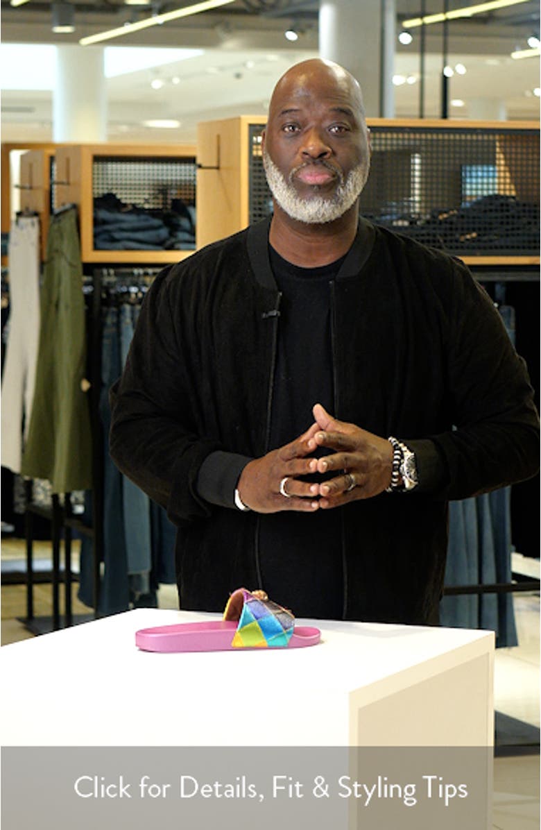 Meena Eagle Glitter Slide Sandal, sales video thumbnail