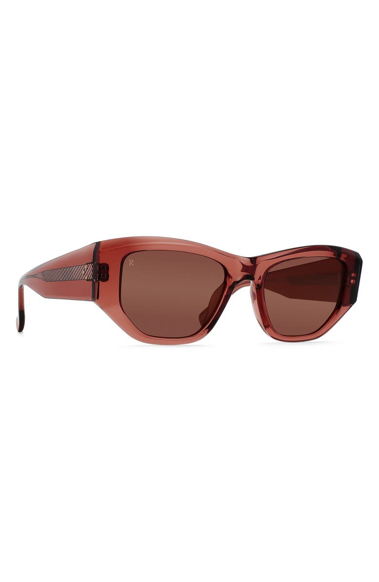 RAEN Ynez 54mm Mirrored Square Sunglasses, Alternate, color, Allegra/ Teak