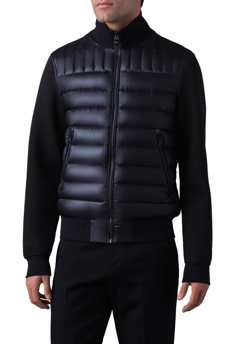 Collin-R Quilted Down Puffer Jacket, Main, color, BLACK