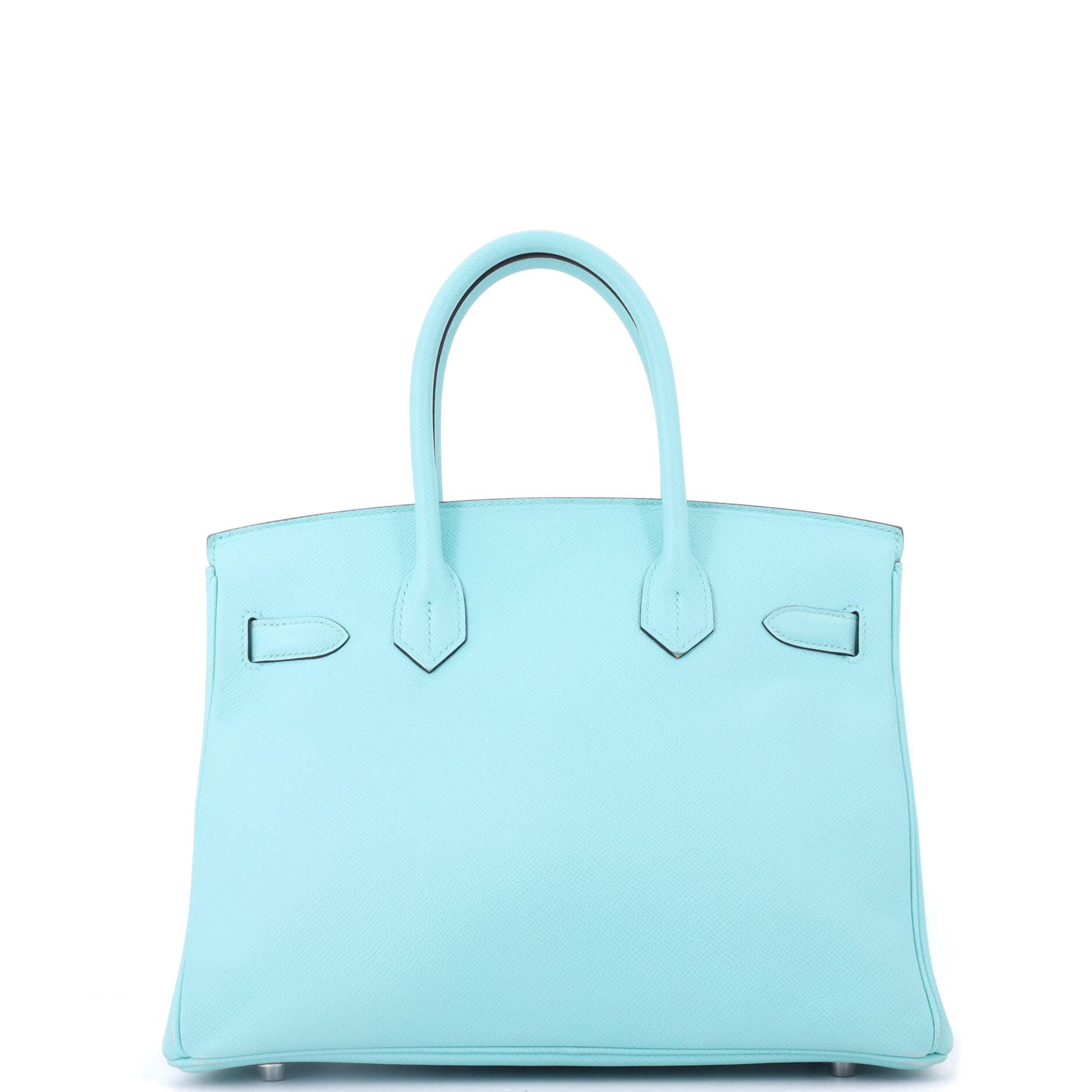 Pre-Owned Hermes Birkin Handbag Blue Epsom with Palladium Hardware 30, Alternate, color, Bleu Atoll