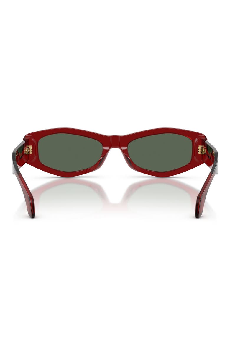 54mm Irregular Sunglasses, Alternate, color, DARK GREEN