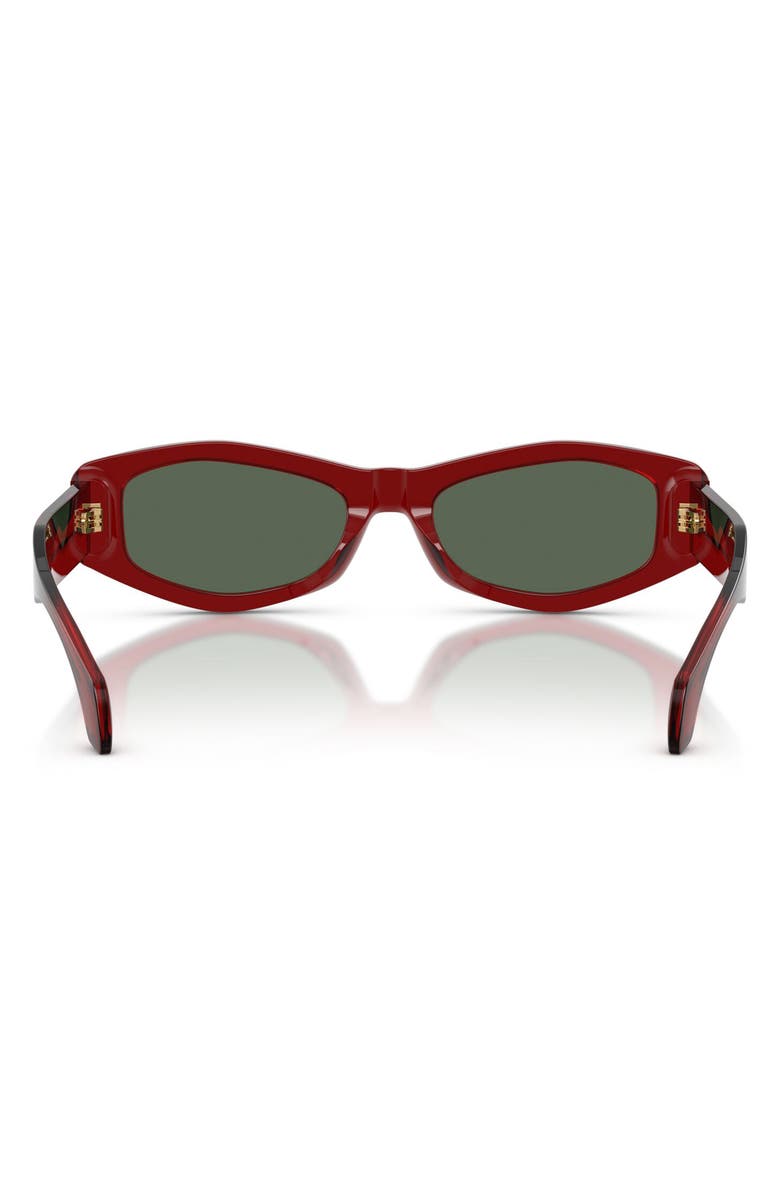 Versace 54mm Irregular Sunglasses, Alternate, color, Dark Green