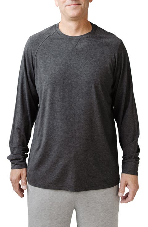 Stretch Long Sleeve Crewneck T-Shirt