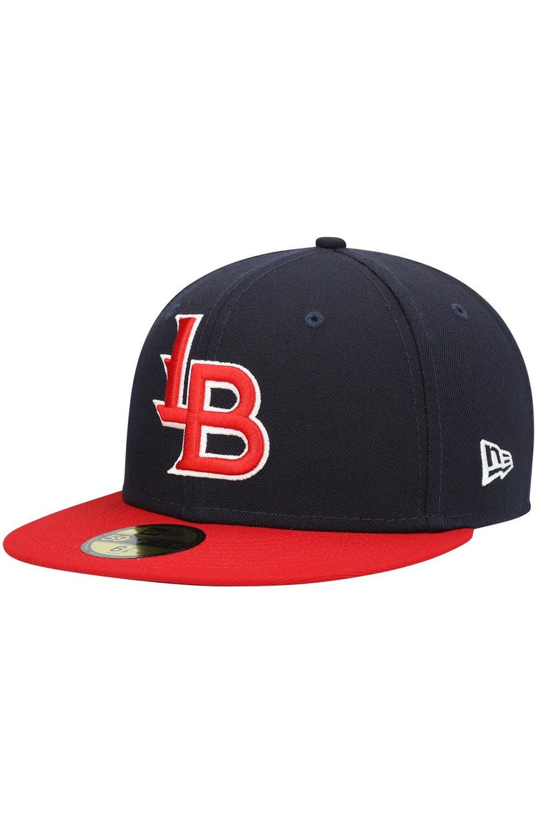 New Era Men's New Era Navy Louisville Bats Authentic Collection Team Alternate 59FIFTY Fitted Hat, Main, color, Navy